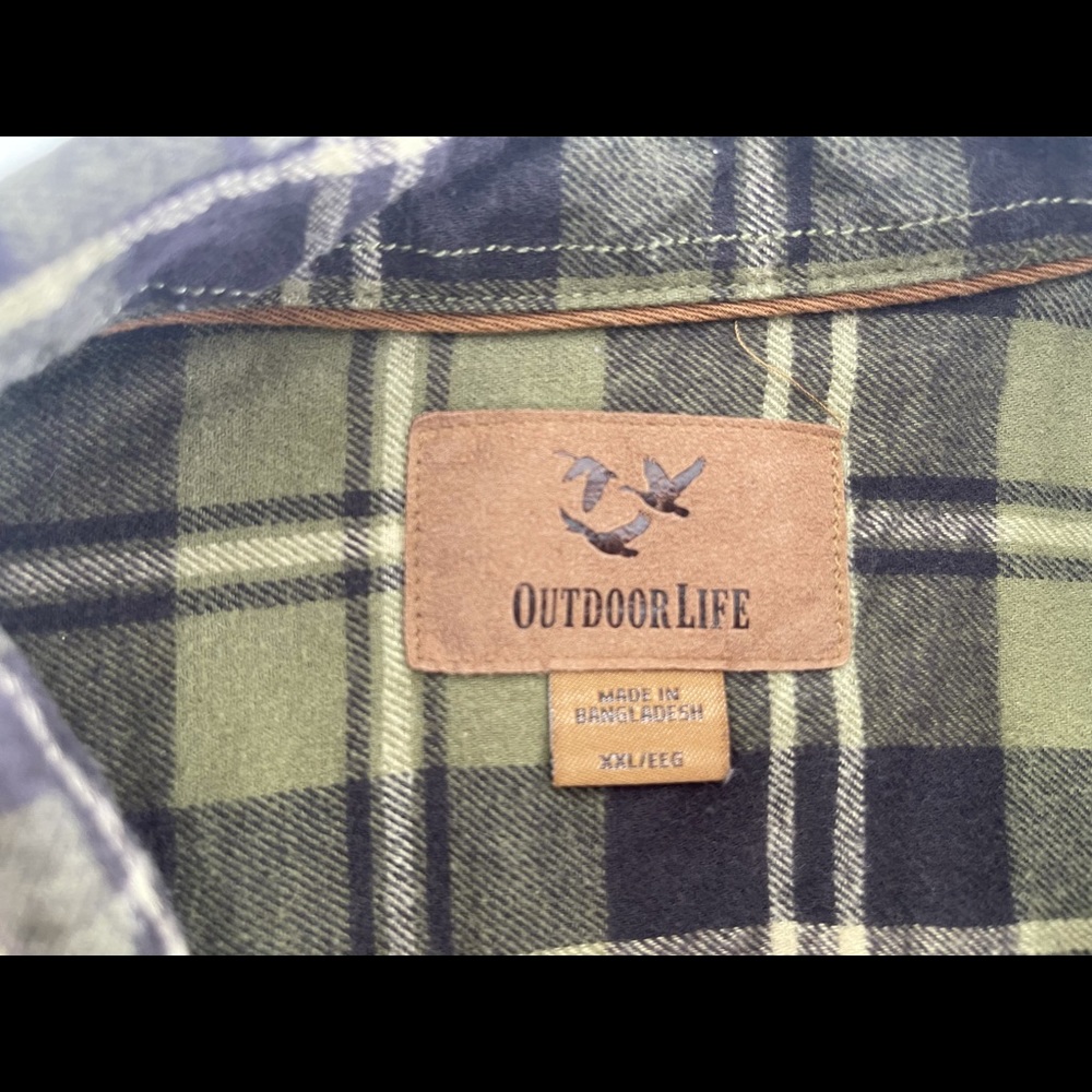 Men’s 2X Outdoor Life Long Sleeve Flannel Shirt - Picture 4 of 4